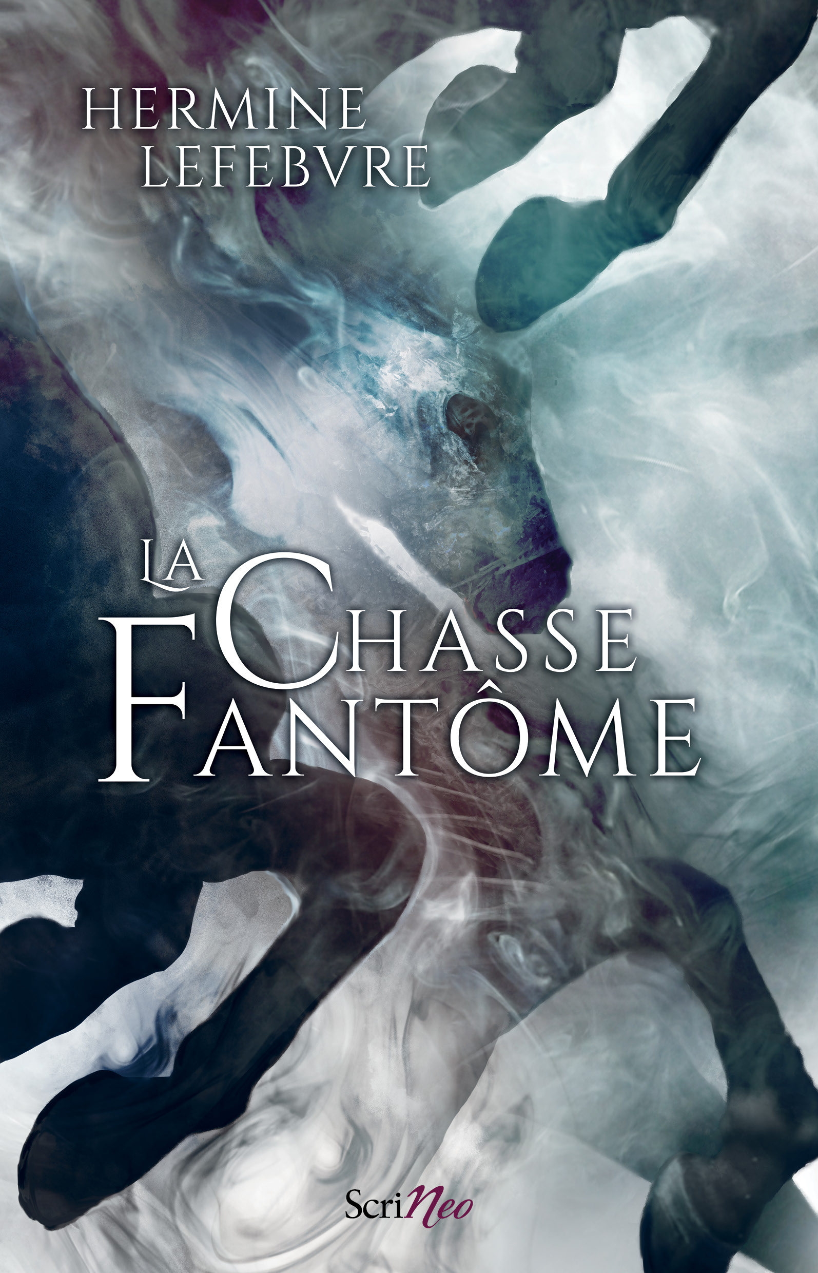Couverture du roman "La Chasse fantôme", représentant une horde de cavaliers fantômes galopant sur un fond brumeux.